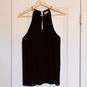👯‍♀️ Michael Kors Chain Neck Black Top